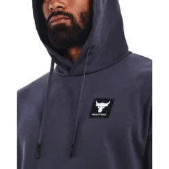 Under Armour Project Rock Mens Heavyweight Pullover Hoodie -Under Armour Shop Rebel 63328501 01 grey hi res