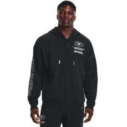 Under Armour Project Rock Mens Rival Fleece Disrupt Full-Zip Hoodie