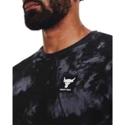 Under Armour Project Rock Mens Rival Fleece Disrupt Printed Sweatshirt Black L -Under Armour Shop Rebel 63329601 01 black hi res