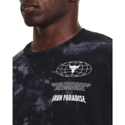 Under Armour Project Rock Mens Iron Paradise Statement Tee -Under Armour Shop Rebel 63329901 01 black hi res