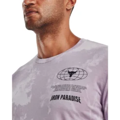 Under Armour Project Rock Mens Iron Paradise Statement Tee Purple M -Under Armour Shop Rebel 63330001 01 purple hi res