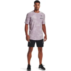 Under Armour Project Rock Mens Iron Paradise Statement Tee Purple M -Under Armour Shop Rebel 63330001 02 purple hi res