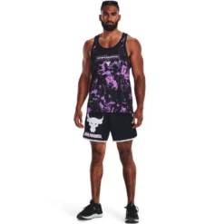 Under Armour Project Rock Mens Mesh Shorts -Under Armour Shop Rebel 63330801 03 black hi res