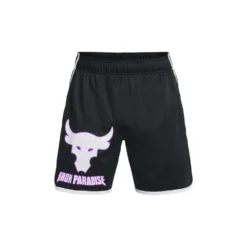 Under Armour Project Rock Mens Mesh Shorts -Under Armour Shop Rebel 63330801 05 black hi res