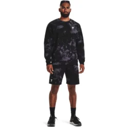Under Armour Project Rock Rival Fleece Shorts Black M -Under Armour Shop Rebel 63331001 02 black hi res