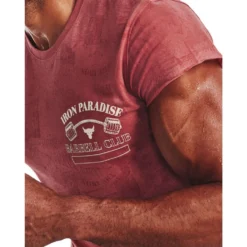 Under Armour Project Rock Mens Show Your Gym Tee -Under Armour Shop Rebel 63332101 01 red hi res