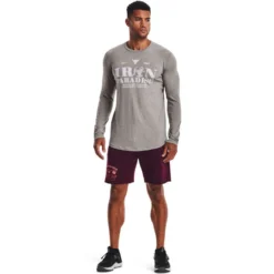 Under Armour Project Rock Mens Iron Paradise Long Sleeve Tee -Under Armour Shop Rebel 63332301 01 grey hi res