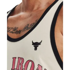 Under Armour Project Rock Mens Iron Paradise Tank -Under Armour Shop Rebel 63332501 02 white hi res