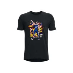Under Armour Boys Curry Animated Tee Black XS