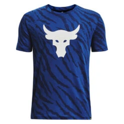 Under Armour Boys Project Rock Logo AOP Tee