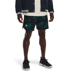 Under Armour Project Rock Mens Printed Woven Shorts