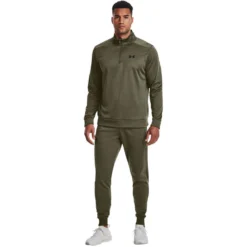 Under Armour Mens Armour Fleece 1/4 Zip Sweatshirt -Under Armour Shop Rebel 65042501 01 green hi res