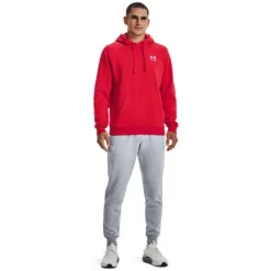 Under Armour Mens UA Rival Cotton Hoodie -Under Armour Shop Rebel 65043301 01 red hi res