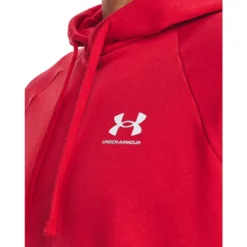 Under Armour Mens UA Rival Cotton Hoodie -Under Armour Shop Rebel 65043301 02 red hi res