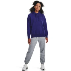 Under Armour Womens UA Rival Fleece Oversized Joggers -Under Armour Shop Rebel 65058801 01 grey hi res