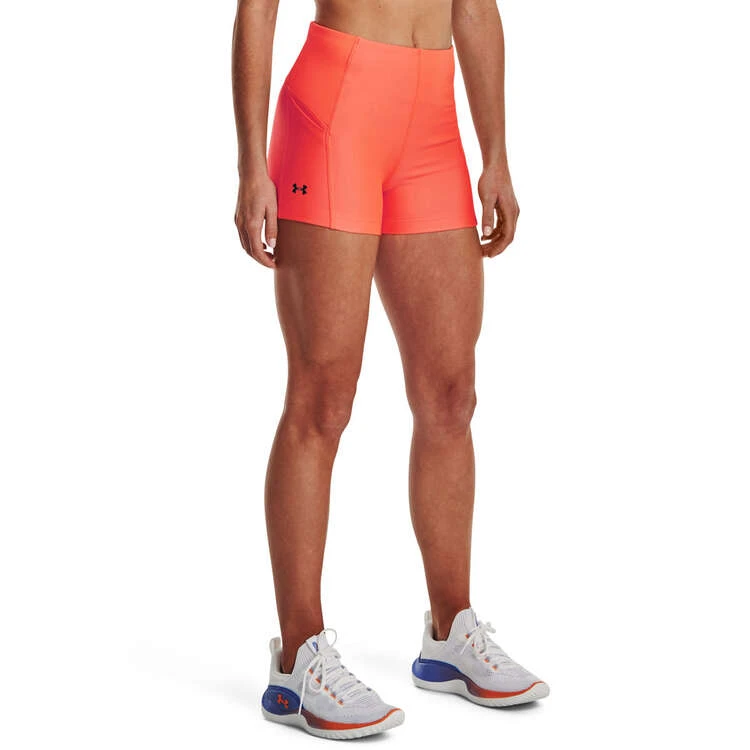 Under Armour Womens HeatGear Mid-Rise Shorty Shorts 1 Under Armour Womens HeatGear Mid-Rise Shorty Shorts