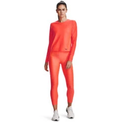 Under Armour Womens HeatGear No Slip Ankle Tights -Under Armour Shop Rebel 65143201 01 orange hi res