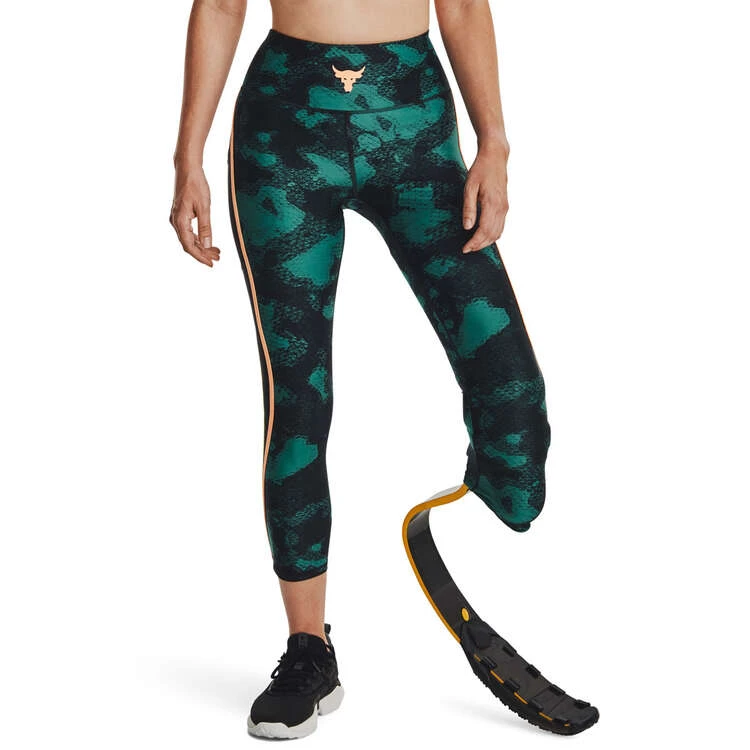 Under Armour Womens Project Rock HeatGear Printed Ankle Tights 2 Under Armour Womens Project Rock HeatGear Printed Ankle Tights - Image 2