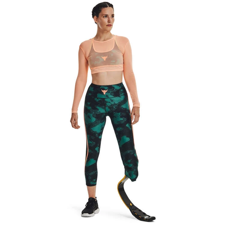 Under Armour Womens Project Rock HeatGear Printed Ankle Tights 3 Under Armour Womens Project Rock HeatGear Printed Ankle Tights - Image 3